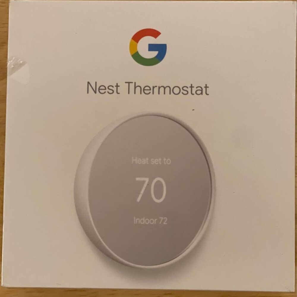 SEALED - Google Nest Smart Thermostat, Snow - GA01334-US